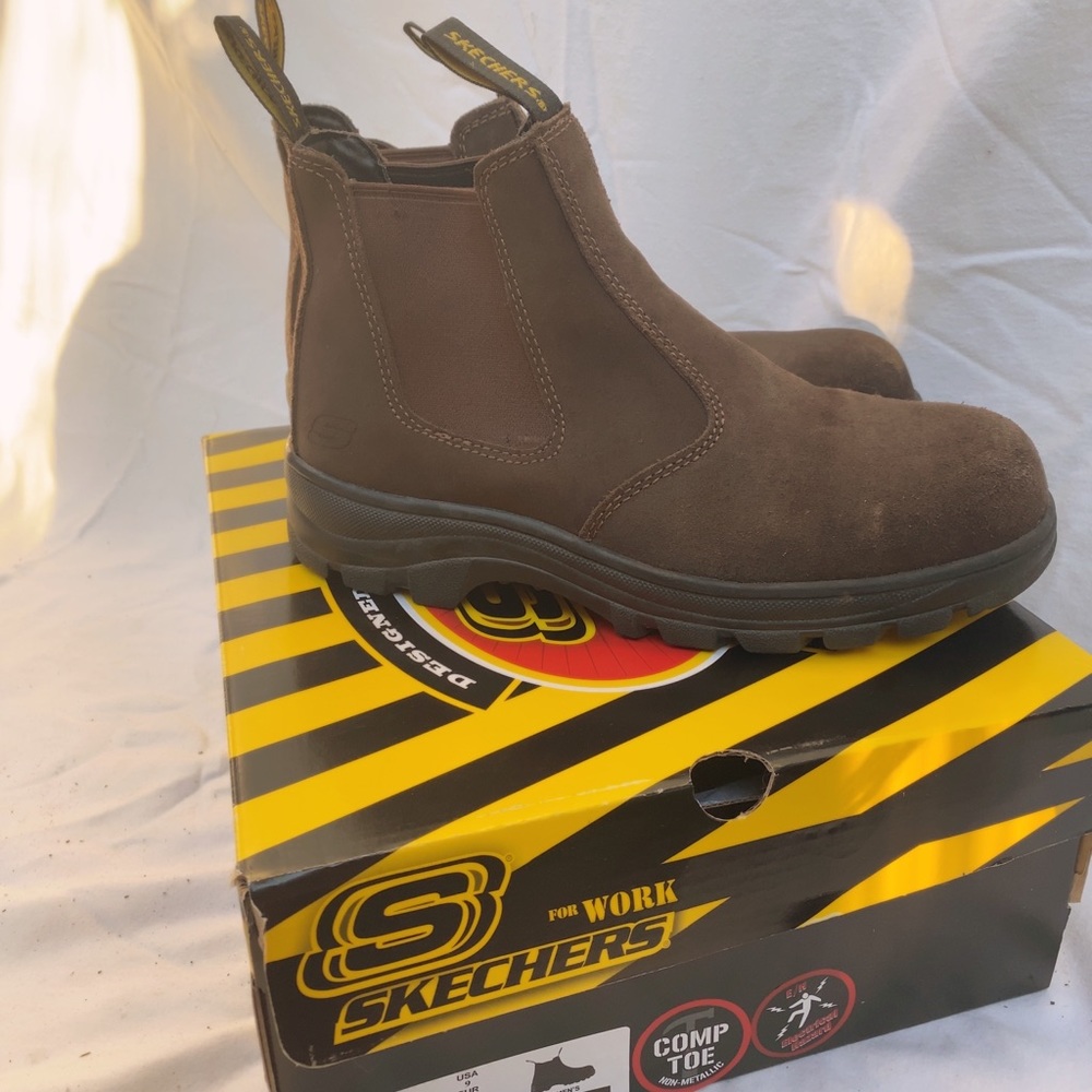 Sketchers for work comp toe Chelsea boot